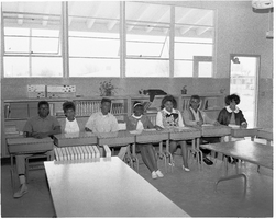 Set of photographs including a class pet in Madison, fashionette's party at Doolittle, drawing at Center for Kappas, a dance, Trent's anniversary, Missionaries for Mother Porter, John H. William Garside Jr. High at Madison: image 001