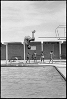 Set of photographs including Mrs. Brown's arts and crafts class at Doolittle, Sherry Calhoun and others, Pino recital at Doolittle, baseball at Doolittle, and swimming: image 001
