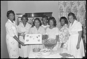 Set of photographs including Kelley's Pabst advertisement, Woman's Progressive Club, Golden West advertisement, Blue Notes, and Operator at Coleman's: image 001