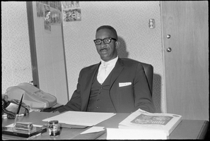 Set of photographs including Oakland visit to Vegas, Bishop Cox award, Elder O.L. Jefferson, March of Dimes, Sis Sanders, Johnie and Nel, and Eva Bass: image 001