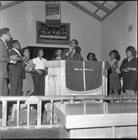 Set of photographs including a dedication, and Tony Wright Singers musical: image 001