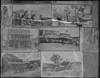 Searchlight, Nevada (left to right): Nipton Stage; Ben Peters at ?; Post Office; July 4, 1909; Grand view; Nipton Stage; First auto of Searchlight: black-and-white photographs