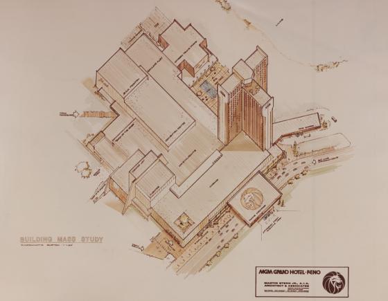 MGM Grand Hotel, Reno, building mass study