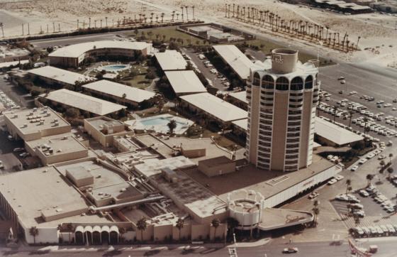 Aerial photograph of the Sands Hotel complex