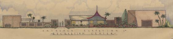 Googie design of an unnamed recreation center