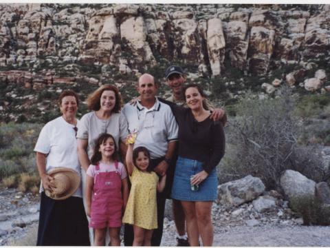 Tashlich at Red Rock Canyon, 2000. Back row, second from left is Mary Barkan.