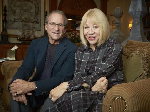Mike and Sonja Saltman in their home in Las Vegas, NV.