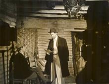 On set of The Outlaw, 1940.