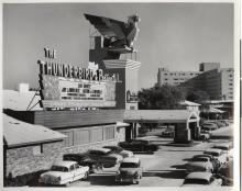 Front entrance of Thunderbird Hotel, 1950s