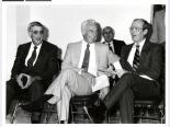 Jerry Mack with politicians, 1980s