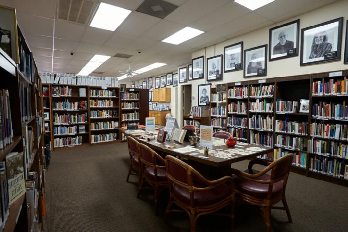 Interior view of the Sperling Kronberg Mack Holocaust Resource Center, 2016