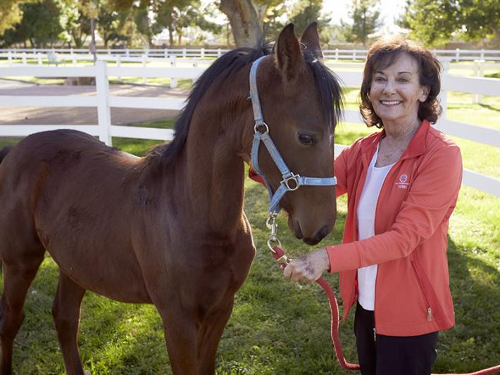 Elaine Galatz outside of her Las Vegas ranch.