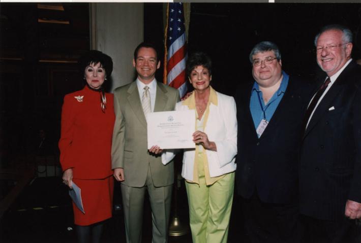 Photograph of Shelley Berkley, Oscar Goodman, Michael Novick and others, 2004 Photograph of Shelley Berkley, Oscar Goodman, Michael Novick and others, 2004