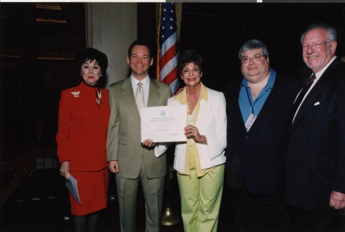 Photograph of Shelley Berkley, Oscar Goodman, Michael Novick and others, 2004