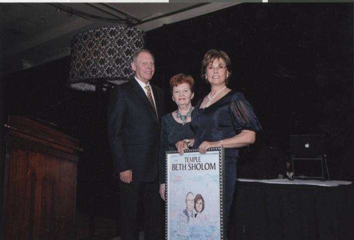 Stuart and Flora Mason at a Temple Beth Sholom Gala Dinner in their honor , April 2008