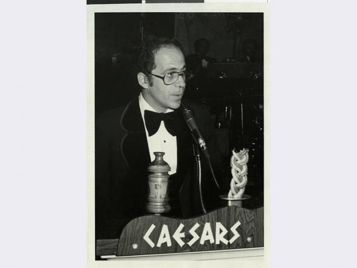 Photograph of Dennis Sabbath speaking at Caesars