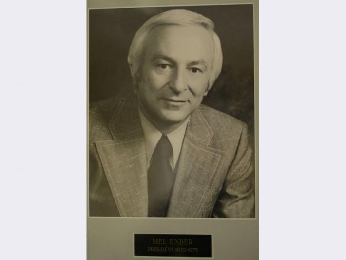 Portrait of Mel Exber, Temple Beth Sholom president, 1970-1975 Portrait of Mel Exber, Temple Beth Sholom president, 1970-1975