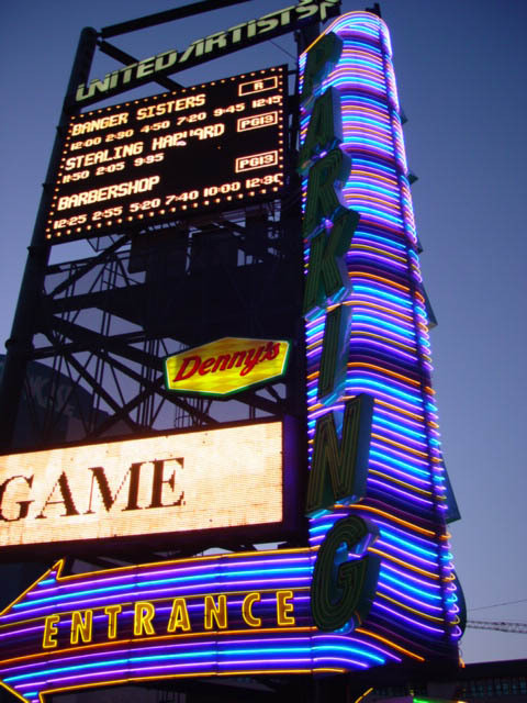 Photographs of Showcase Plaza signs, Las Vegas (Nev.), 2002