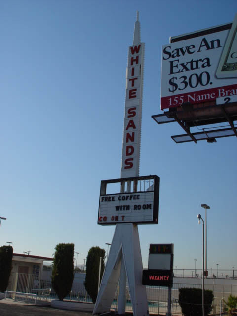 Photographs of White Sands Motel signs, Las Vegas (Nev.), 2002
