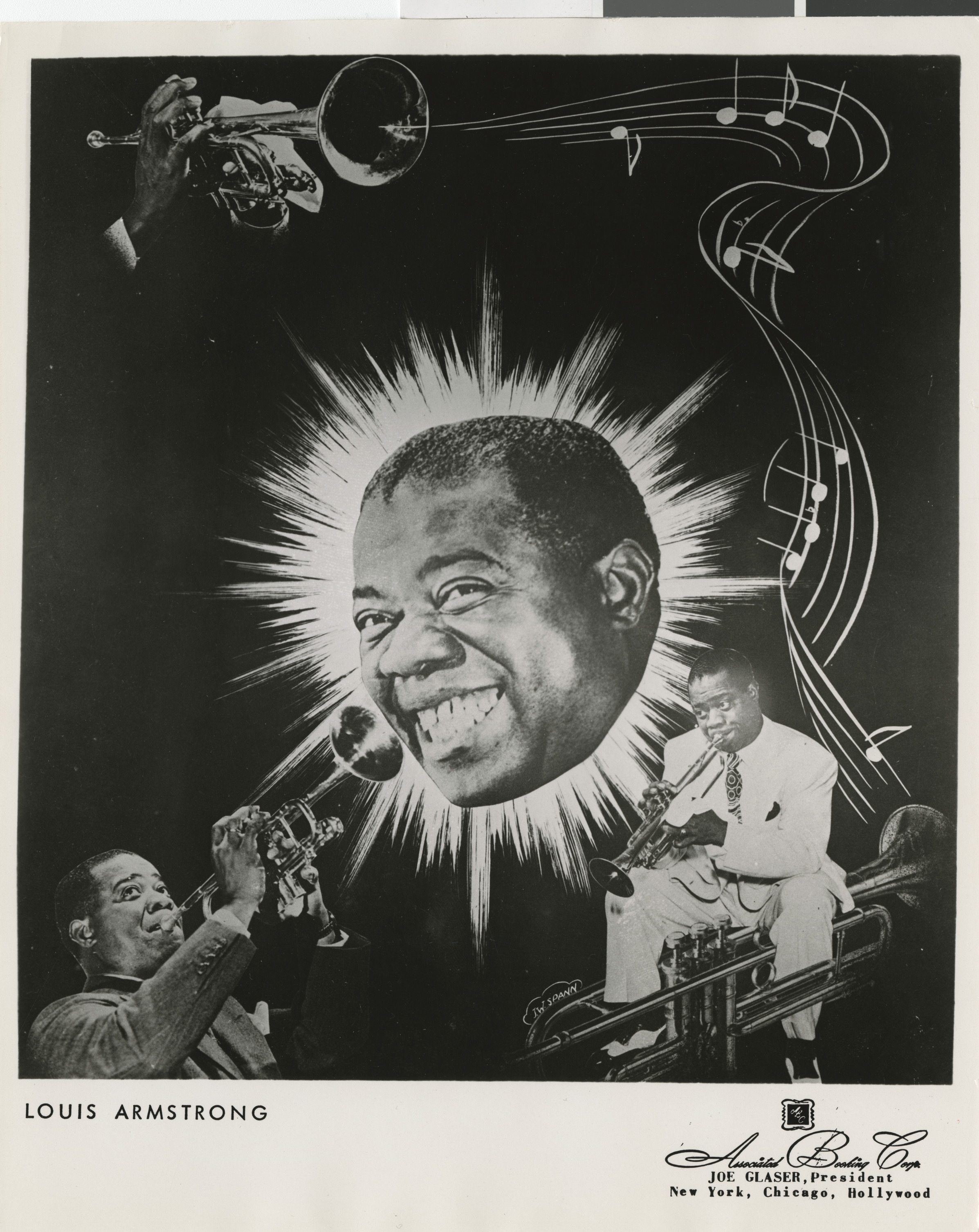 Publicity art print for Louis Armstrong