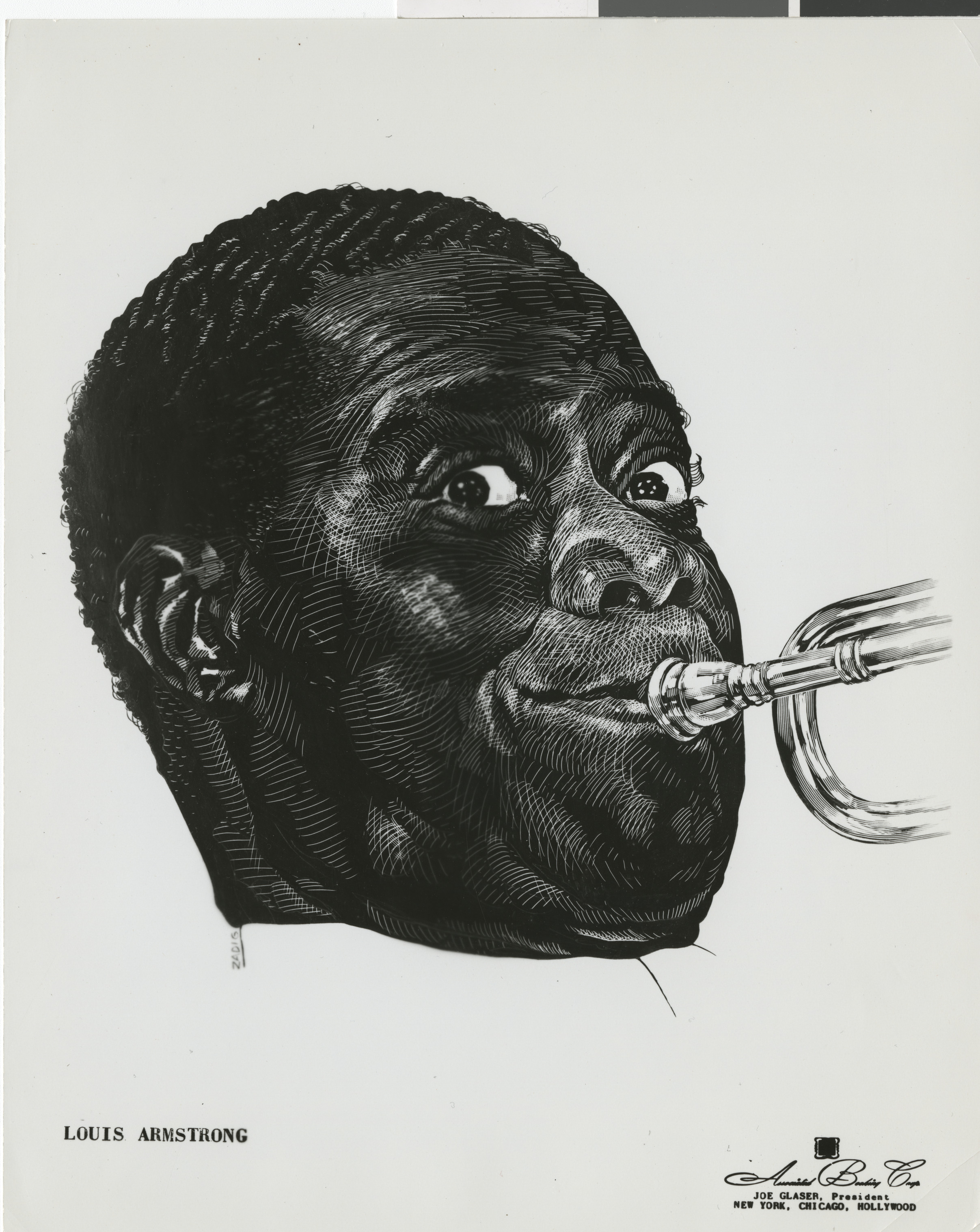 Publicity art print for Louis Armstrong