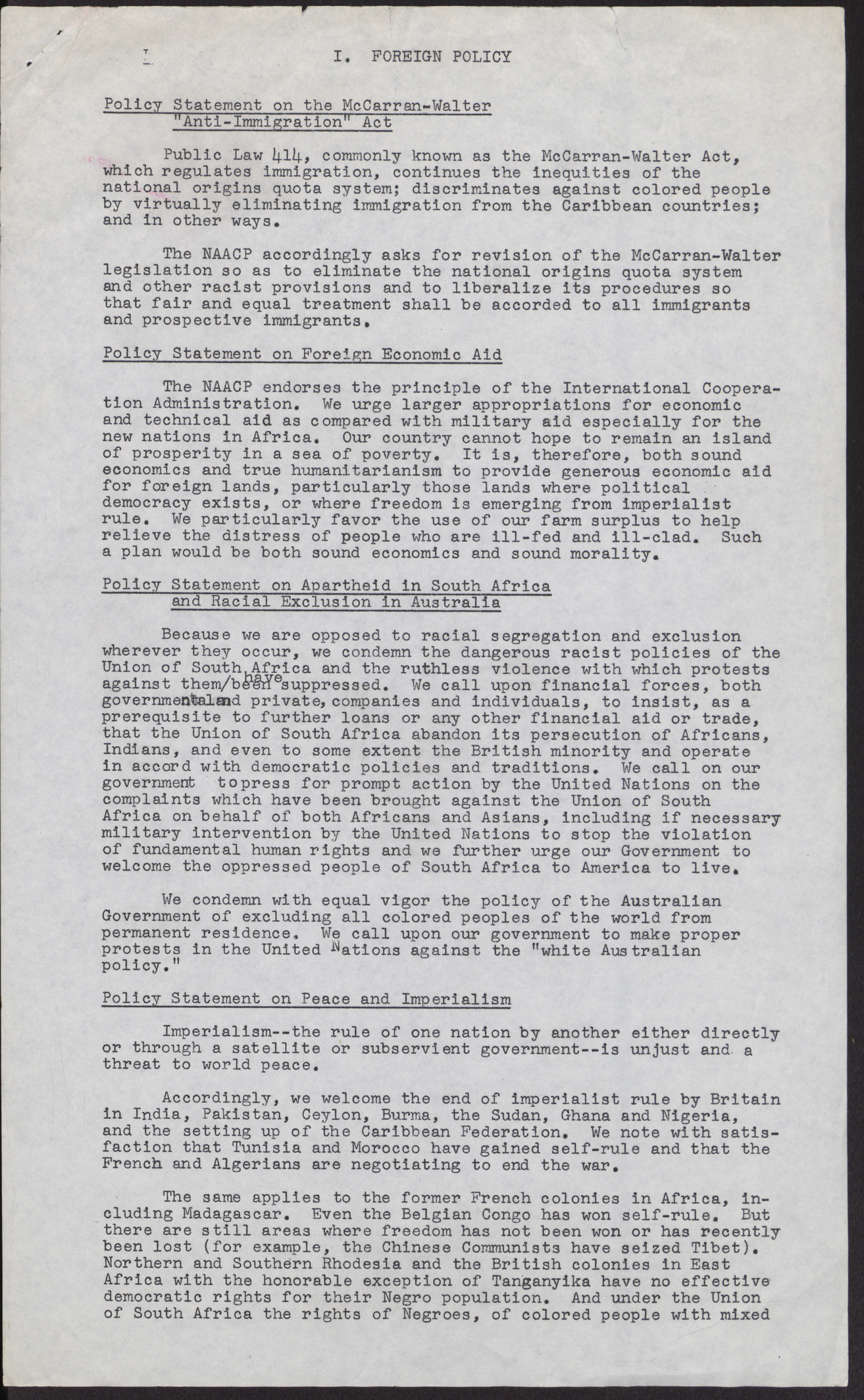 NAACP resolutions and statements of policy (3 pages), June 21-26, 1960, page 2