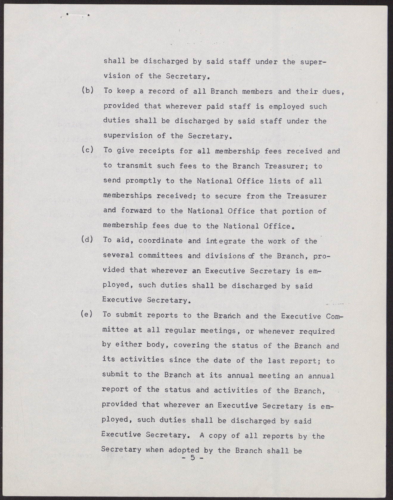 Amended Constitution and By-laws for branches of the NAACP (36 pages), no date, page 5