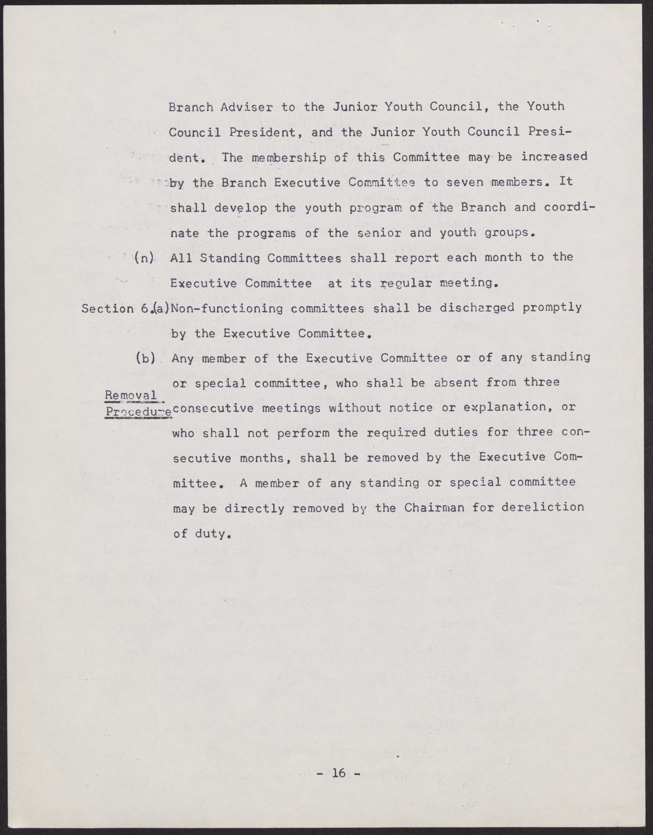 Amended Constitution and By-laws for branches of the NAACP (36 pages), no date, page 16