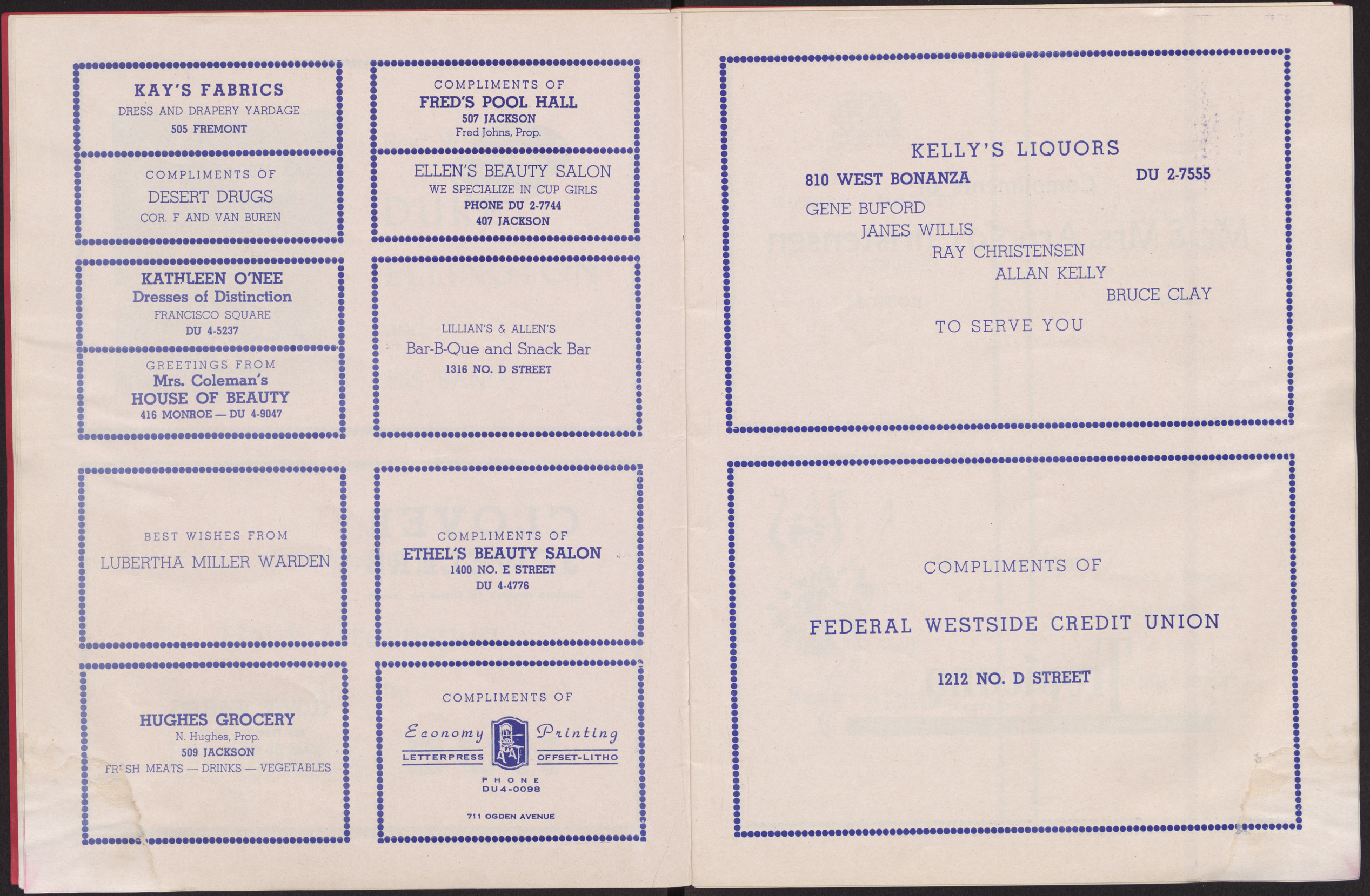 Program for the Freedom Banquet honoring Helen Lamb Crozier (36 pages), Friday February 24, 1961, page 10-11