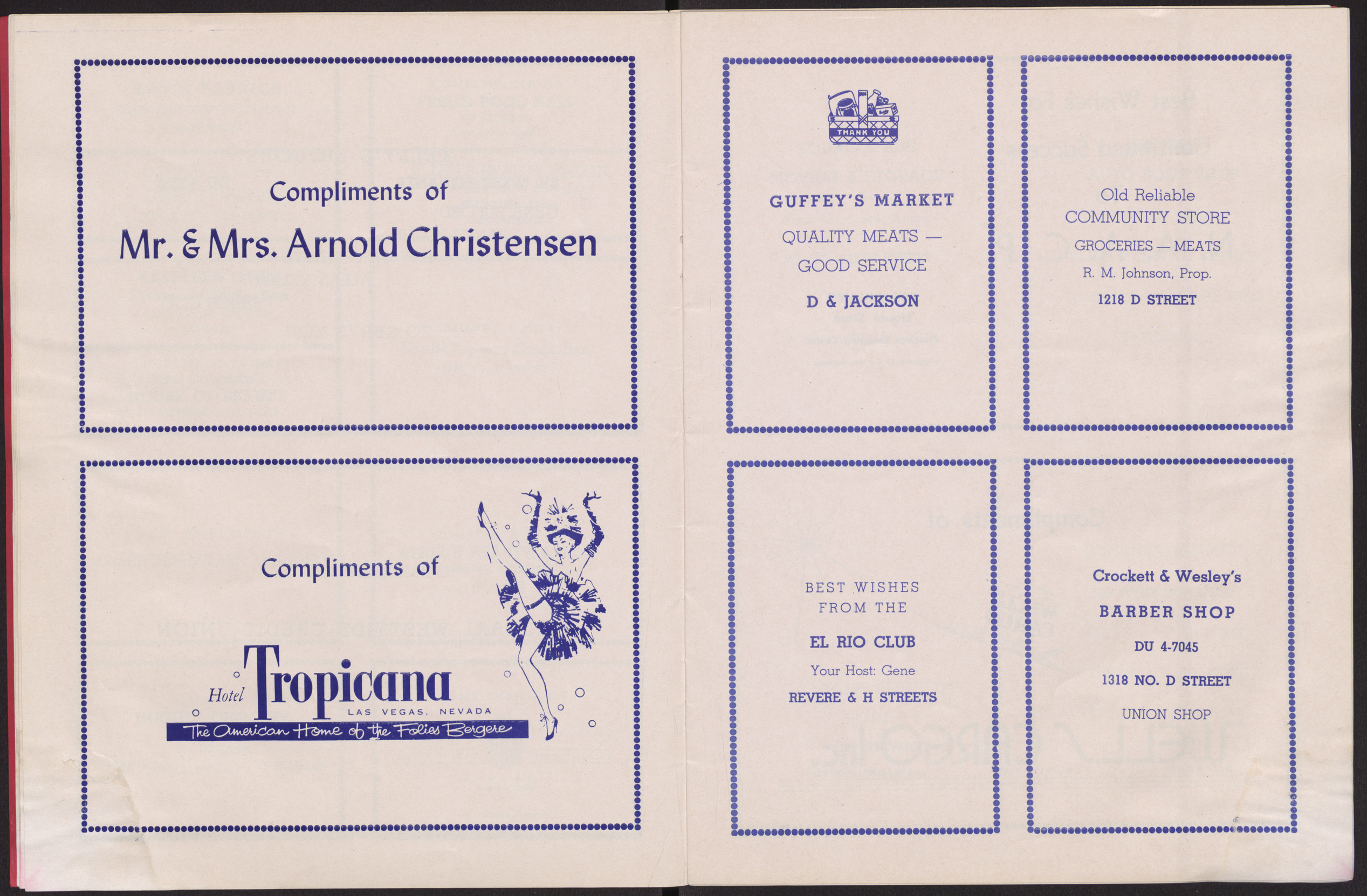 Program for the Freedom Banquet honoring Helen Lamb Crozier (36 pages), Friday February 24, 1961, page 12-13