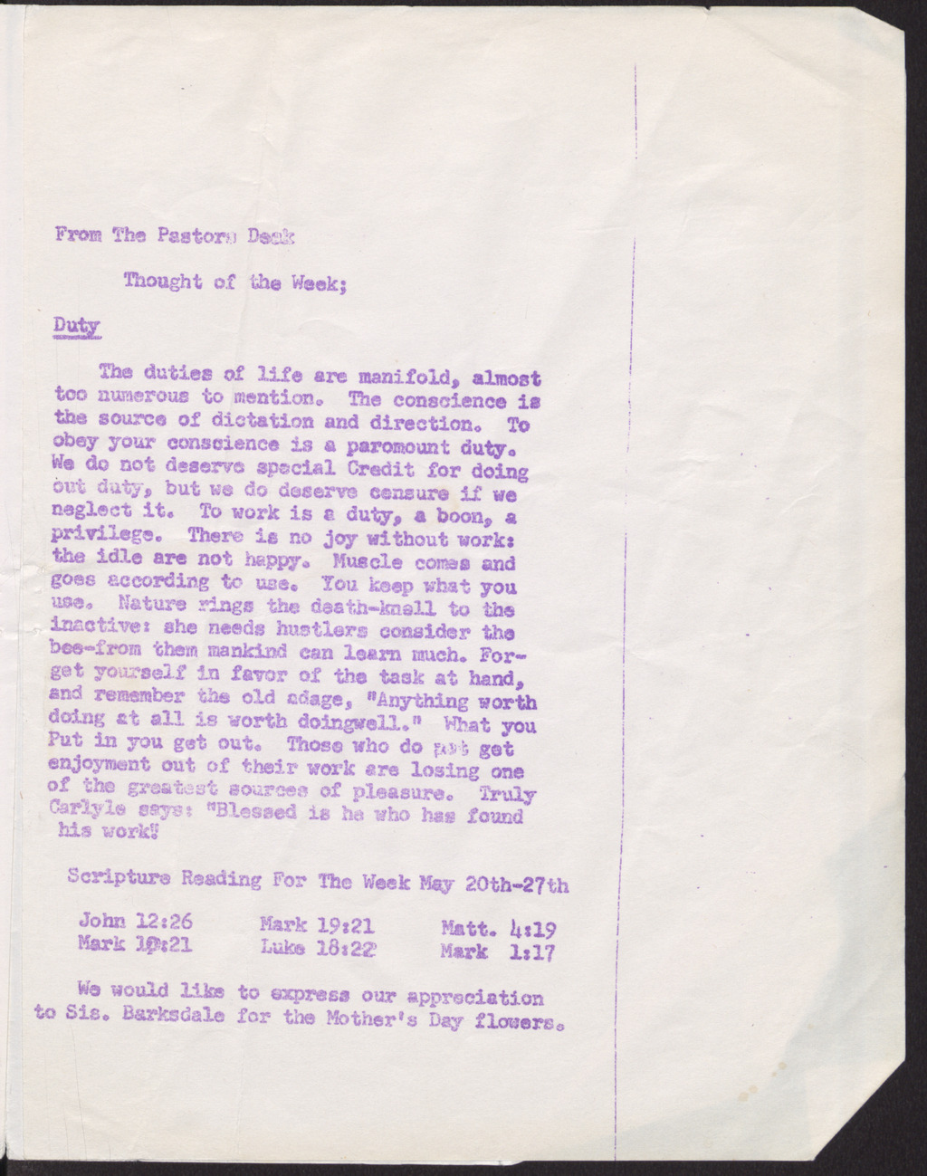 Church service program, [no month] 19, 1963 (5 images), page 5