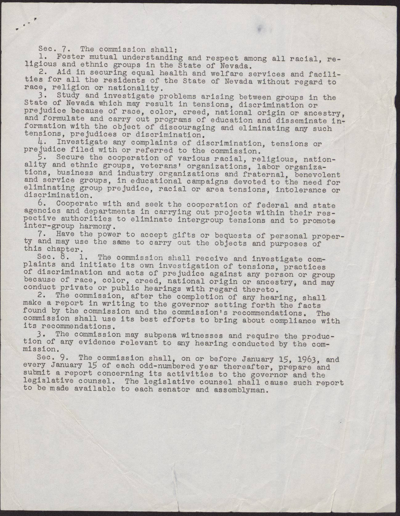 Summary of Senate Bill No. 246 (2 pages), March 30, 1961, page 2