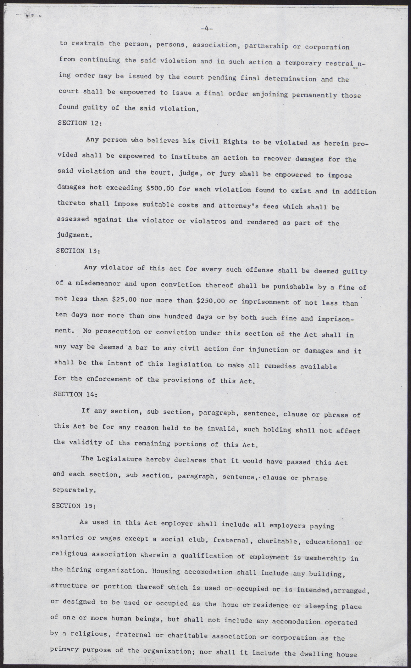 Nevada's Civil Rights Practices Act (5 pages), no date, page 4