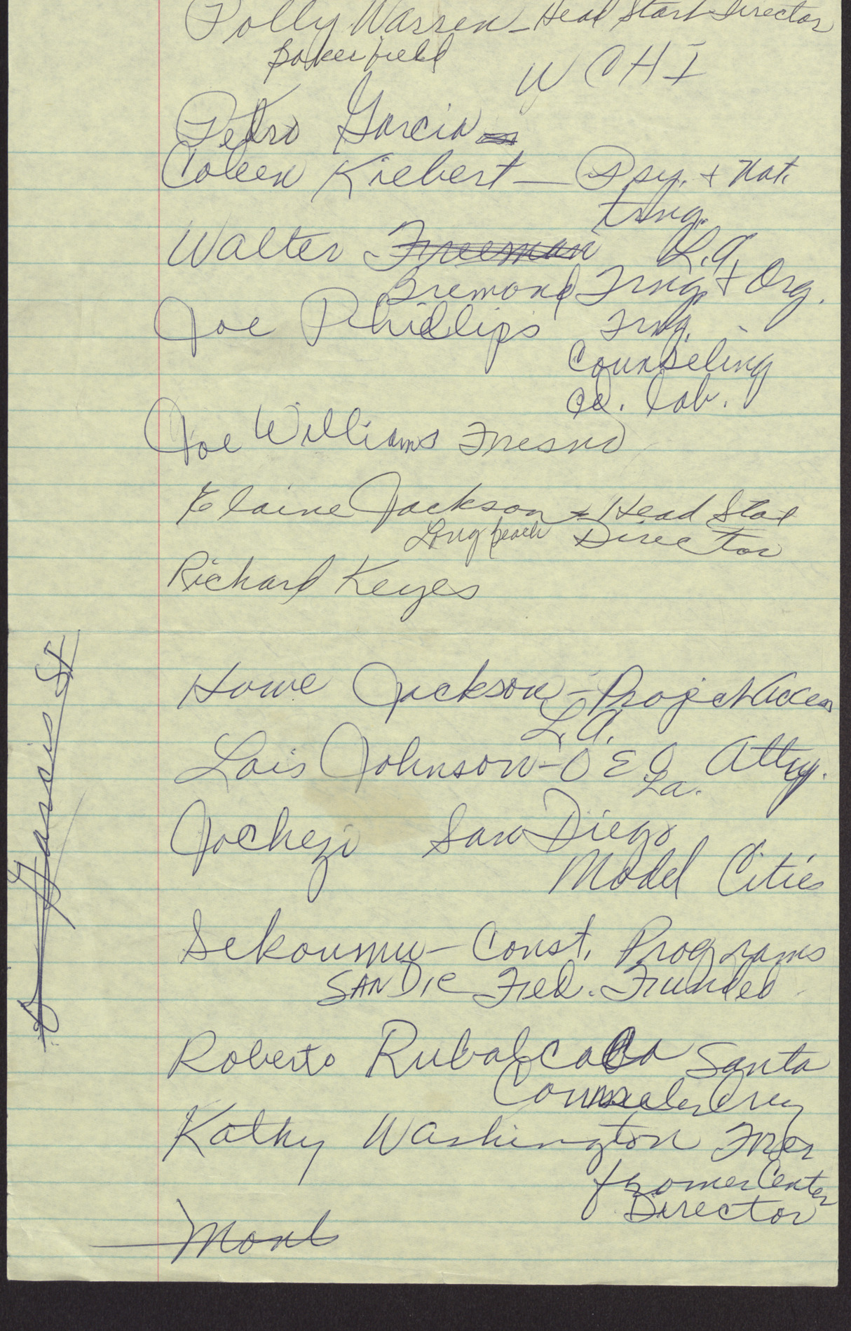 Handwritten notes from a legal notepad (2 pages), no date, page 2