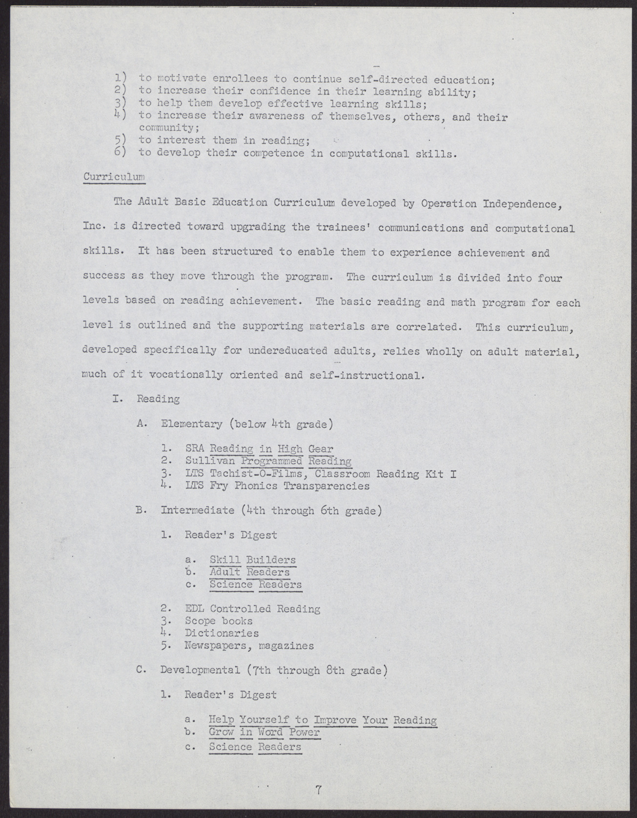Proposal to the Clark County, Nevada Concentrated Employment Program (21 pages, missing some pages/sections listed in its table of contents), July 2, 1968, page 11