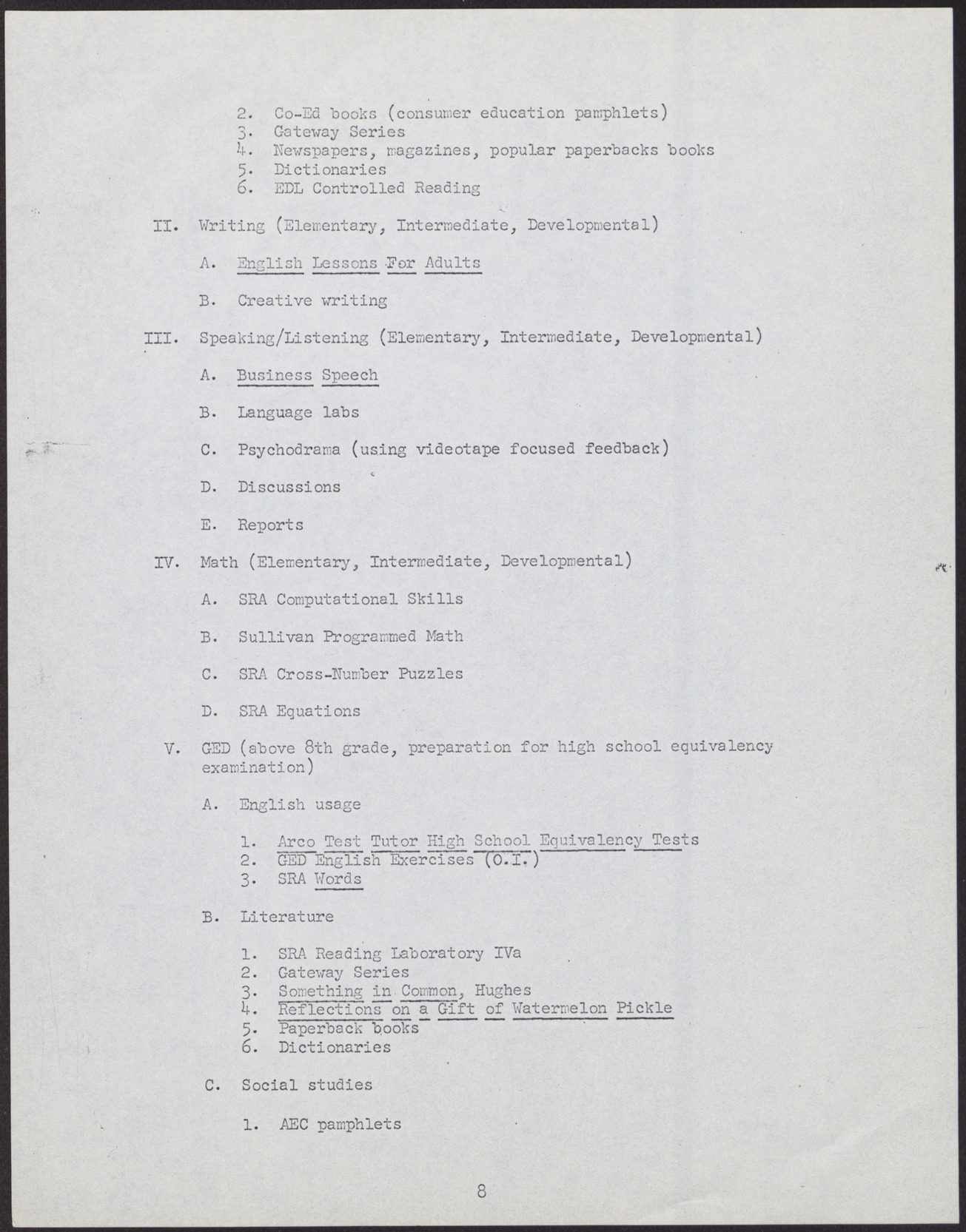 Proposal to the Clark County, Nevada Concentrated Employment Program (21 pages, missing some pages/sections listed in its table of contents), July 2, 1968, page 12