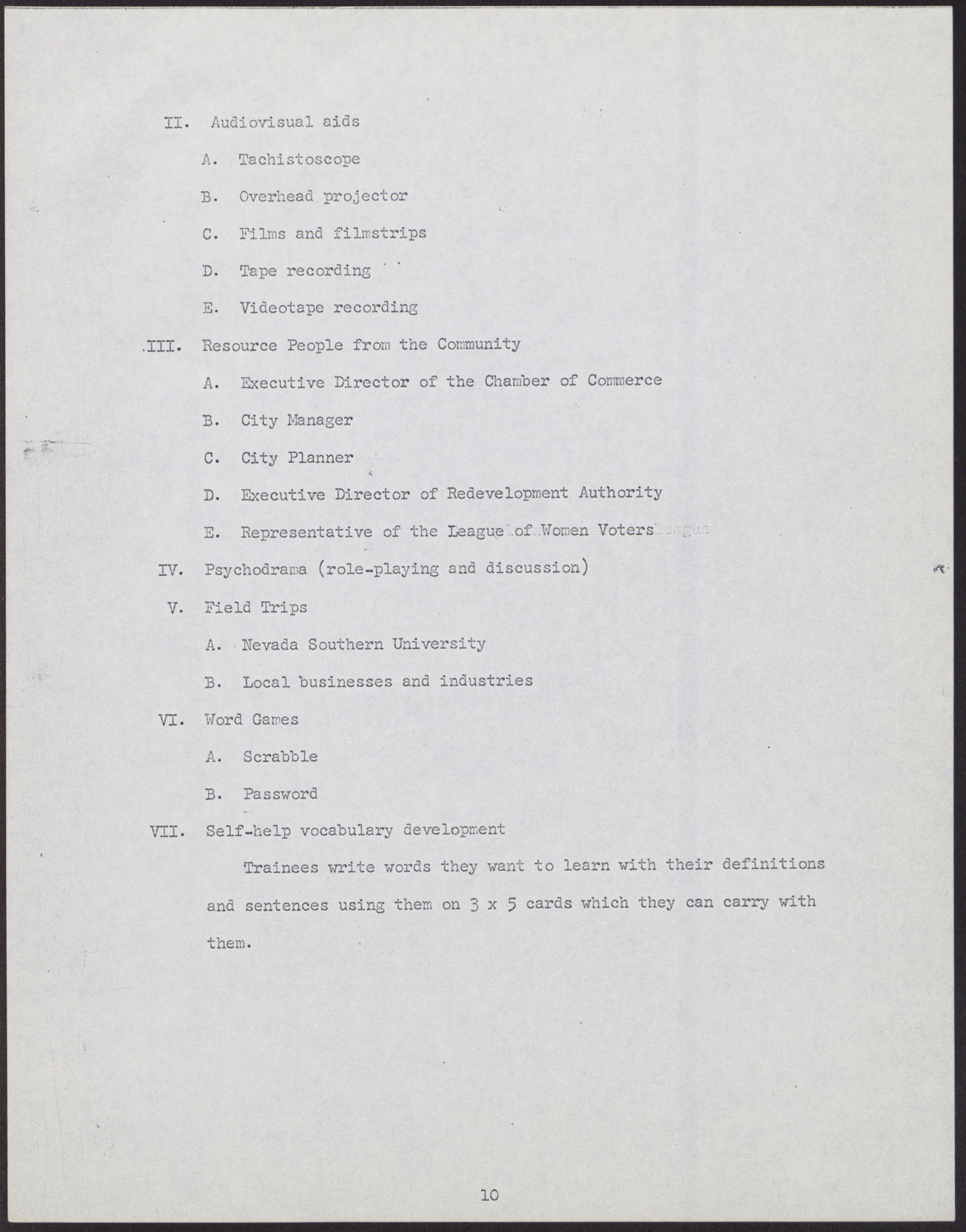 Proposal to the Clark County, Nevada Concentrated Employment Program (21 pages, missing some pages/sections listed in its table of contents), July 2, 1968, page 14