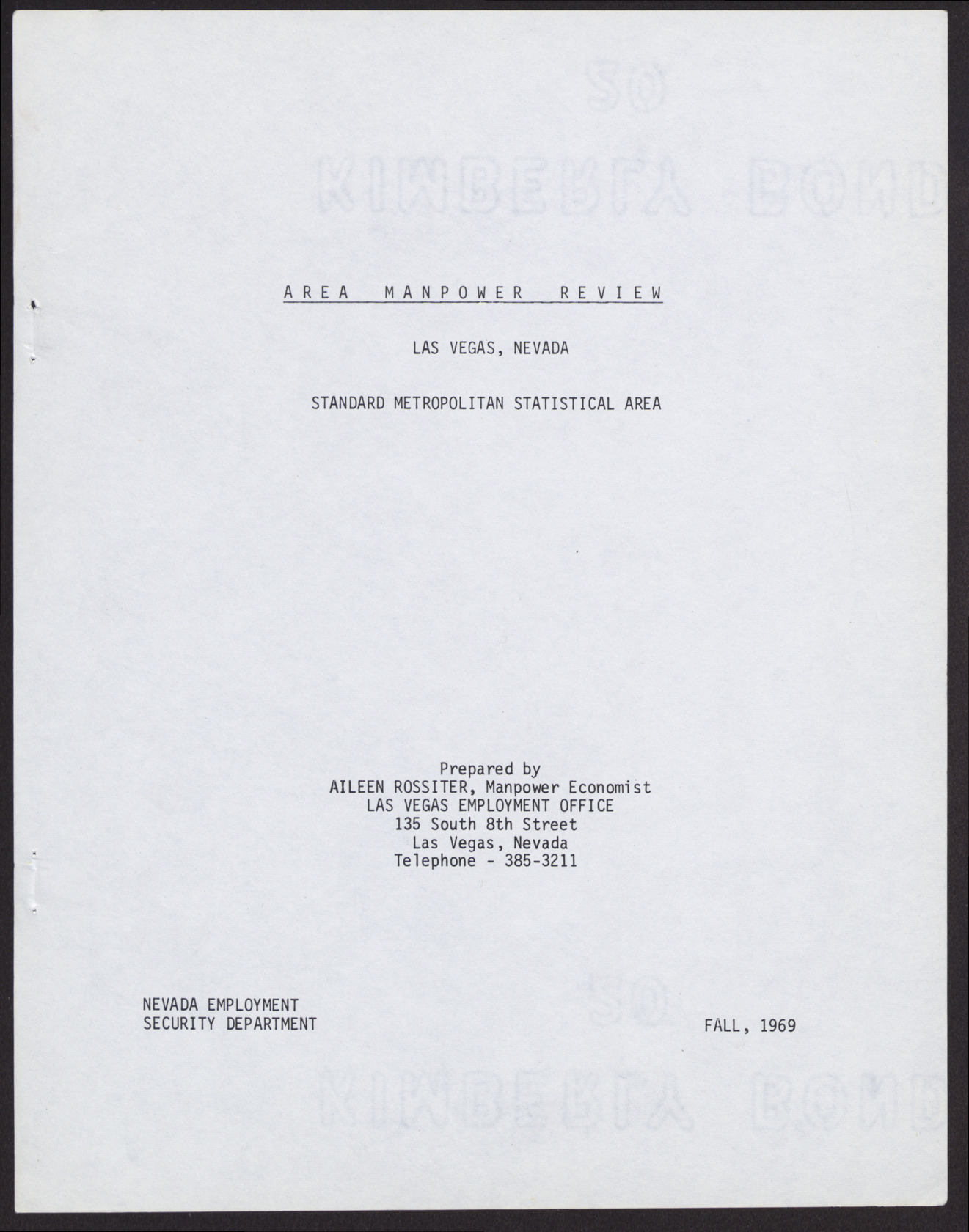 Semi-annual Area Manpower Review (16 pages), Fall 1969, page 2