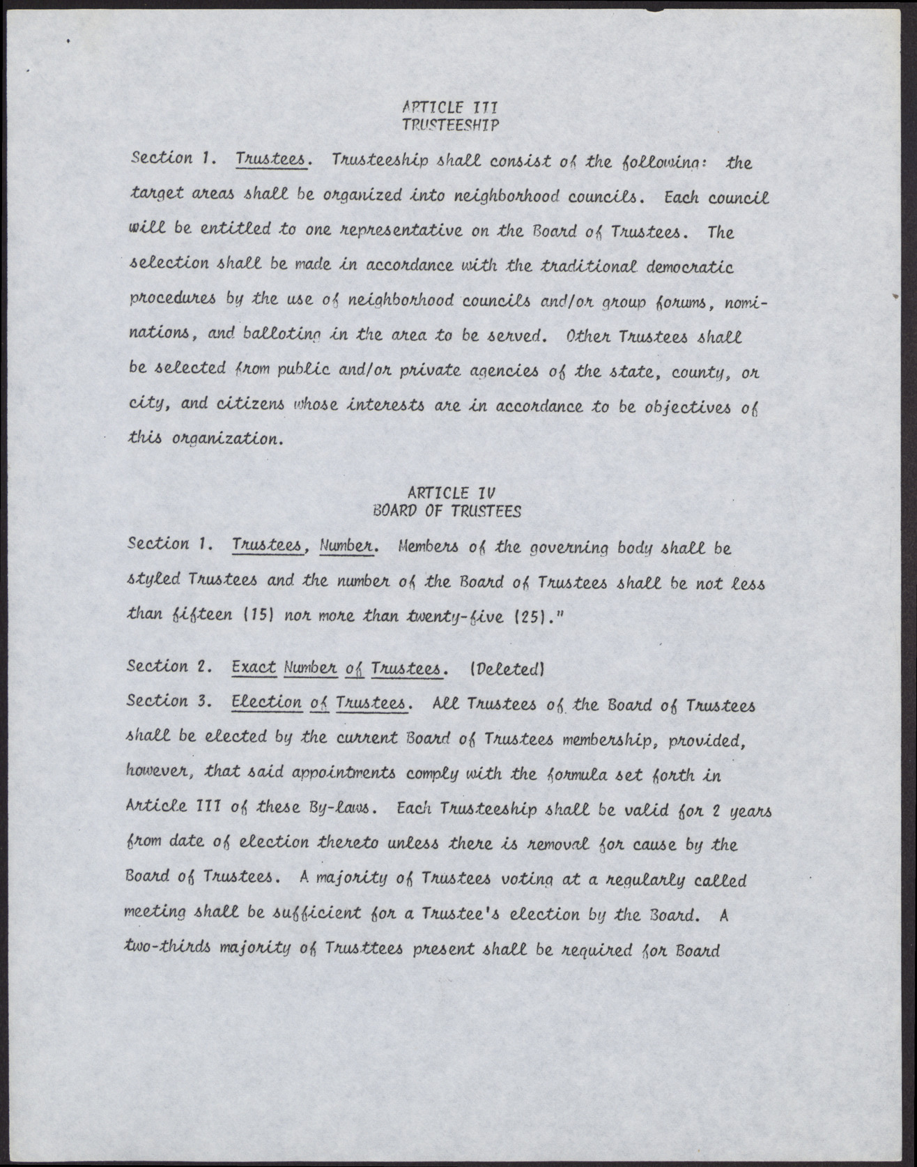 Operation Independence Incorporated Bylaws (9 pages), no date, page 2