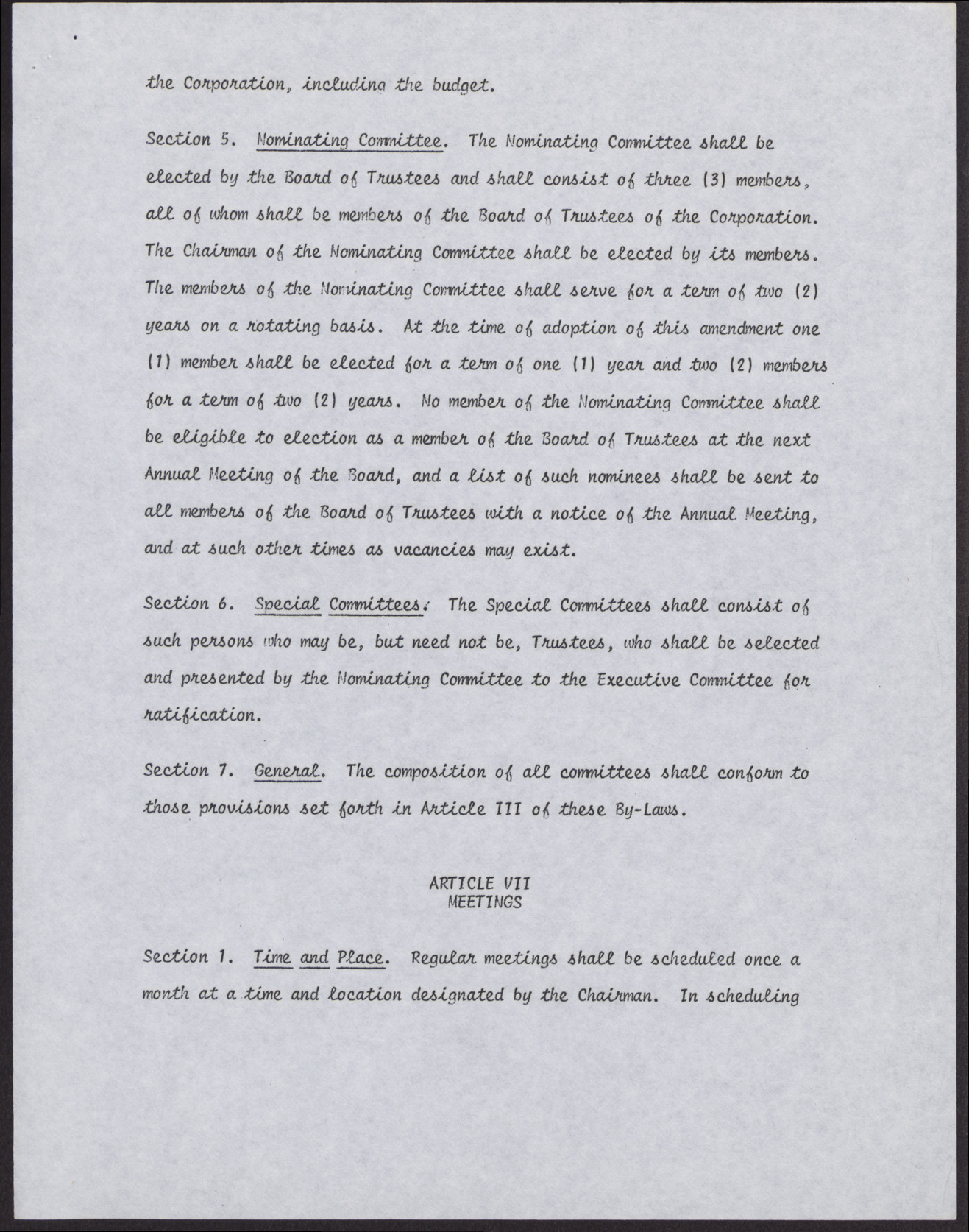 Operation Independence Incorporated Bylaws (9 pages), no date, page 6