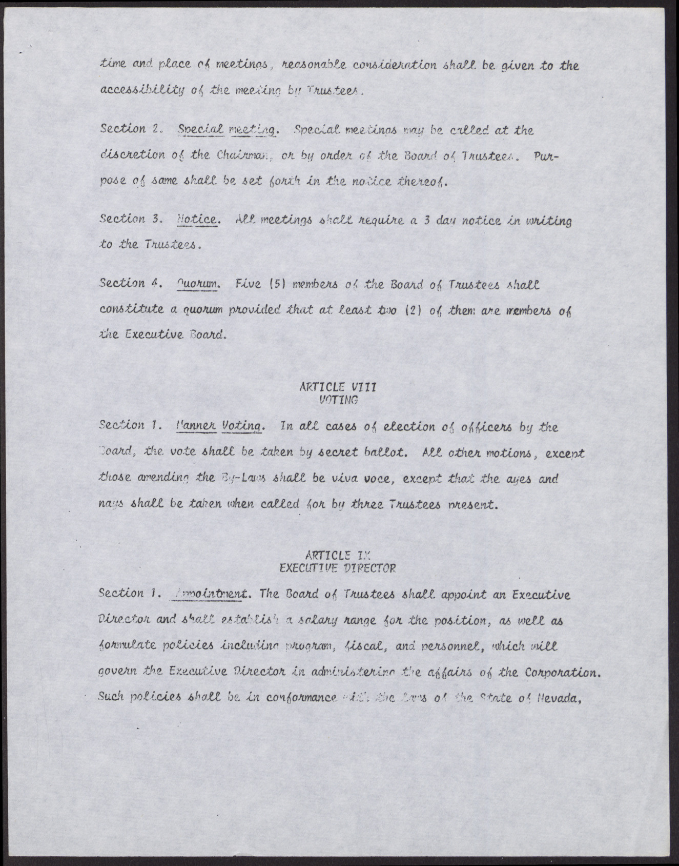 Operation Independence Incorporated Bylaws (9 pages), no date, page 7