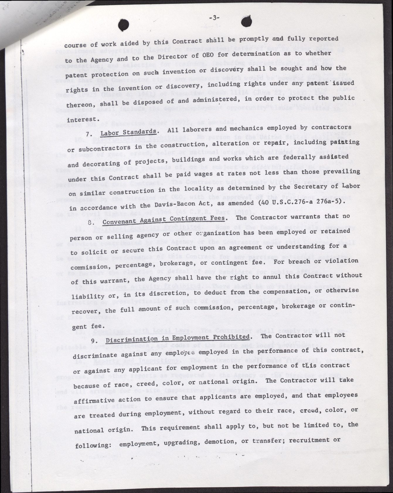 Contract of Agreement between Operation Independence and Manpower Development Center Parts I & II  (7 pages), no date, page 6