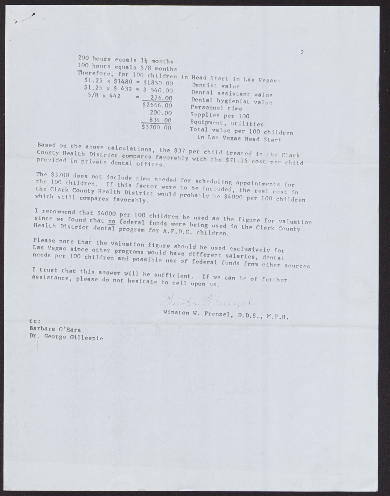 Letter to Mr. Harold Moore from Winston W. Frenzel (2 pages), August 4, 1967, page 2