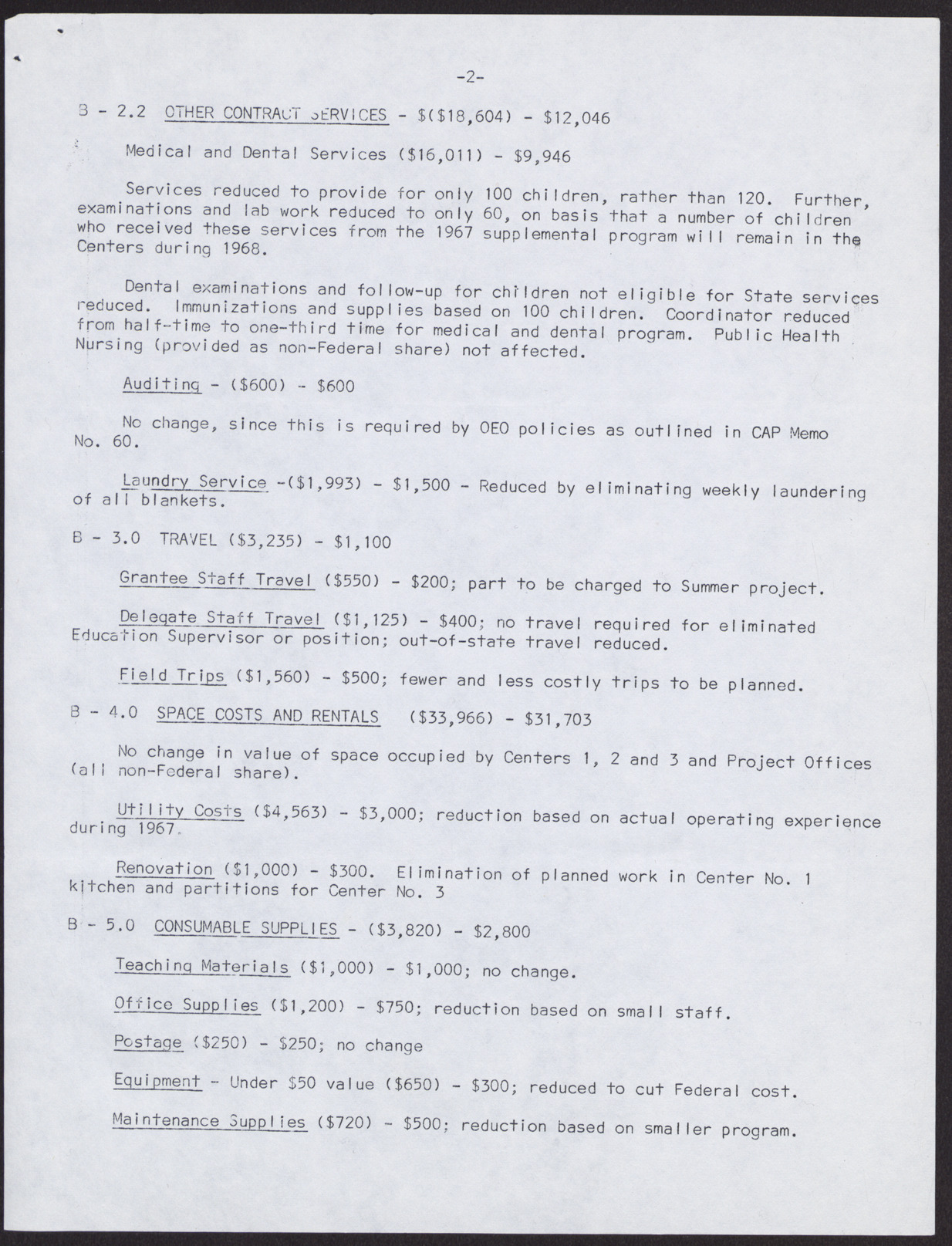 Full-Year Head Start, Full-Day Suggested Revised Budget to Meet Funding Limitations (6 pages each), December 12, 1967, page 5