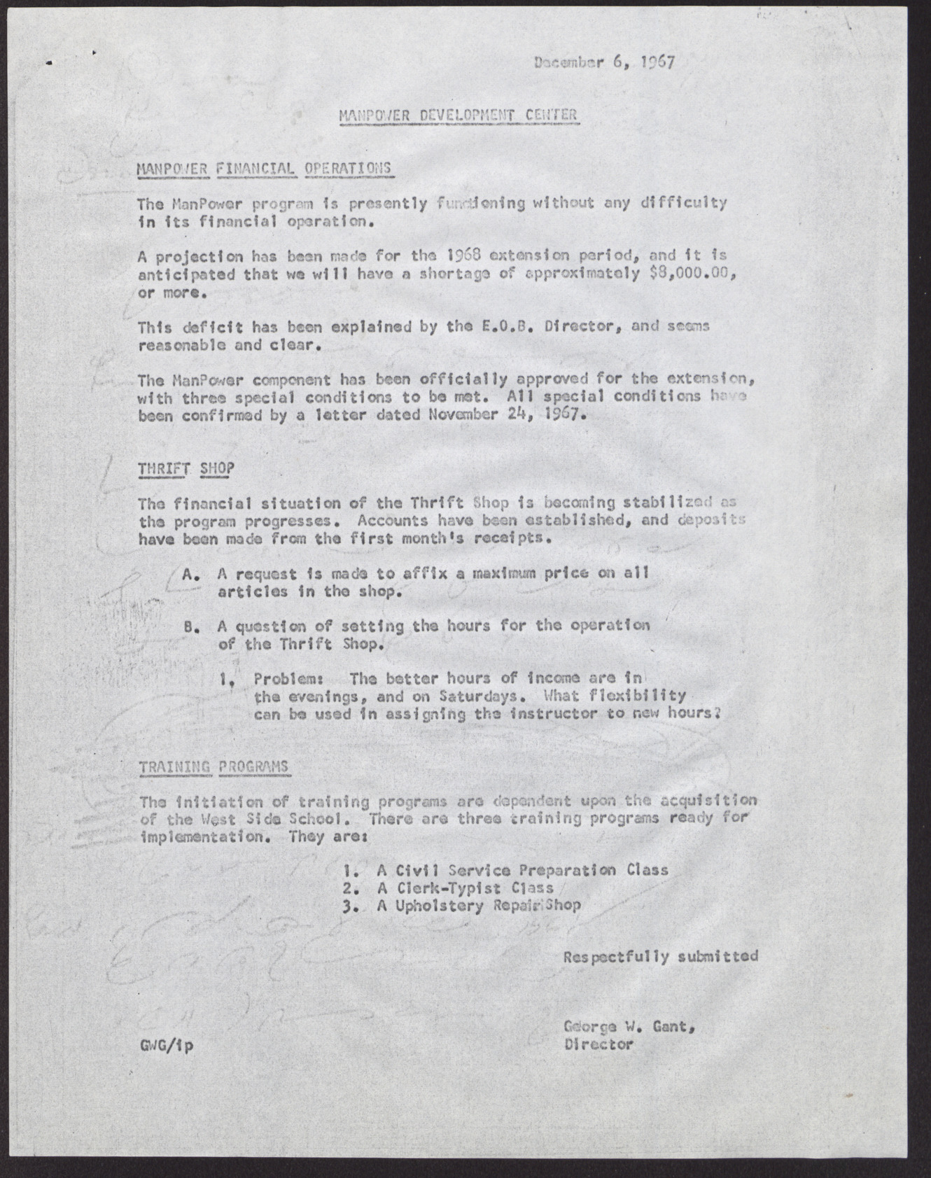 Minutes from Operation Independence Joint Meeting of Finance and Executive Committee (4 pages), December 6, 1968, page 4