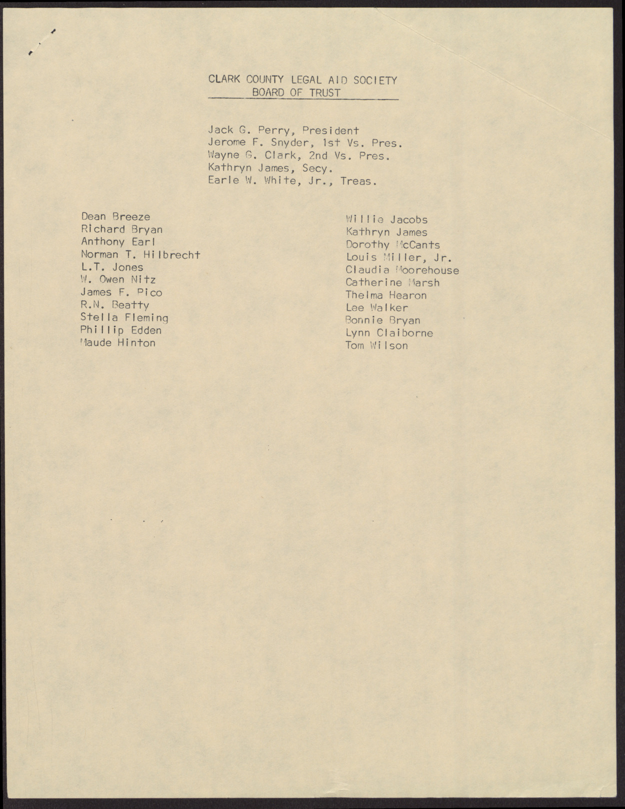 List of Operation Independence Members (3 pages), no date, page 2