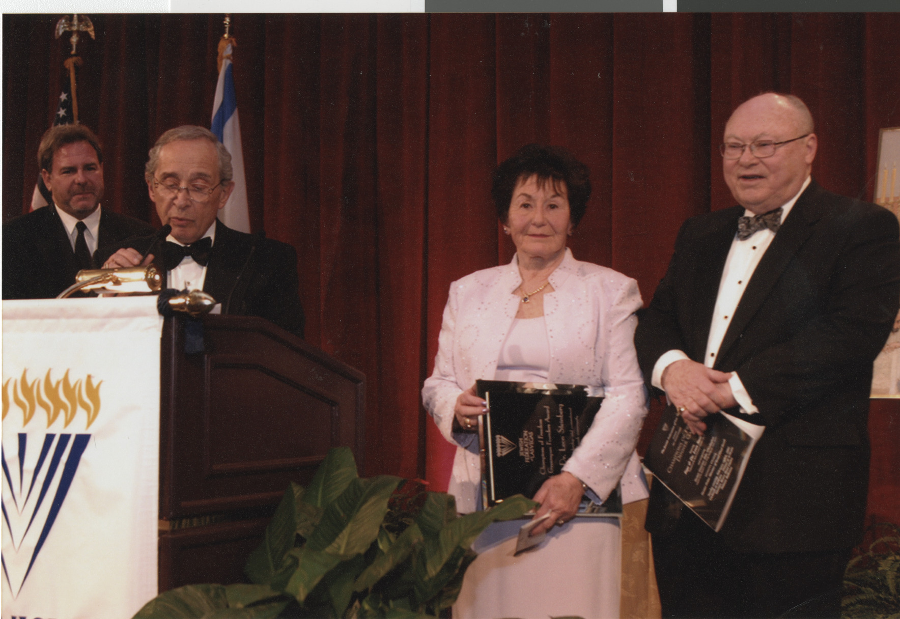 Photograph of Faye and Dr. Leon Steinberg at the Freedom Dinner Gala, February 8, 2004