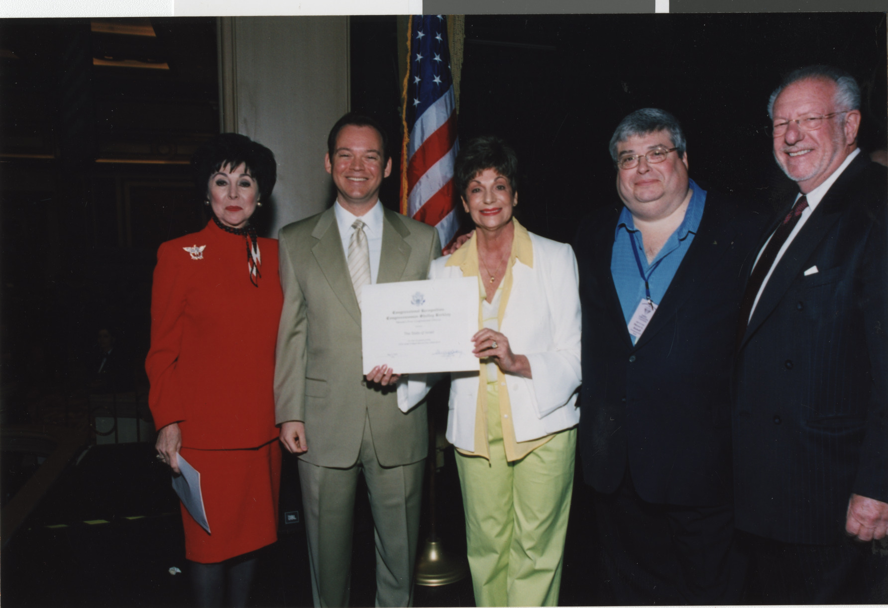 Photograph of Shelley Berkley, Oscar Goodman, Michael Novick and others, 2004