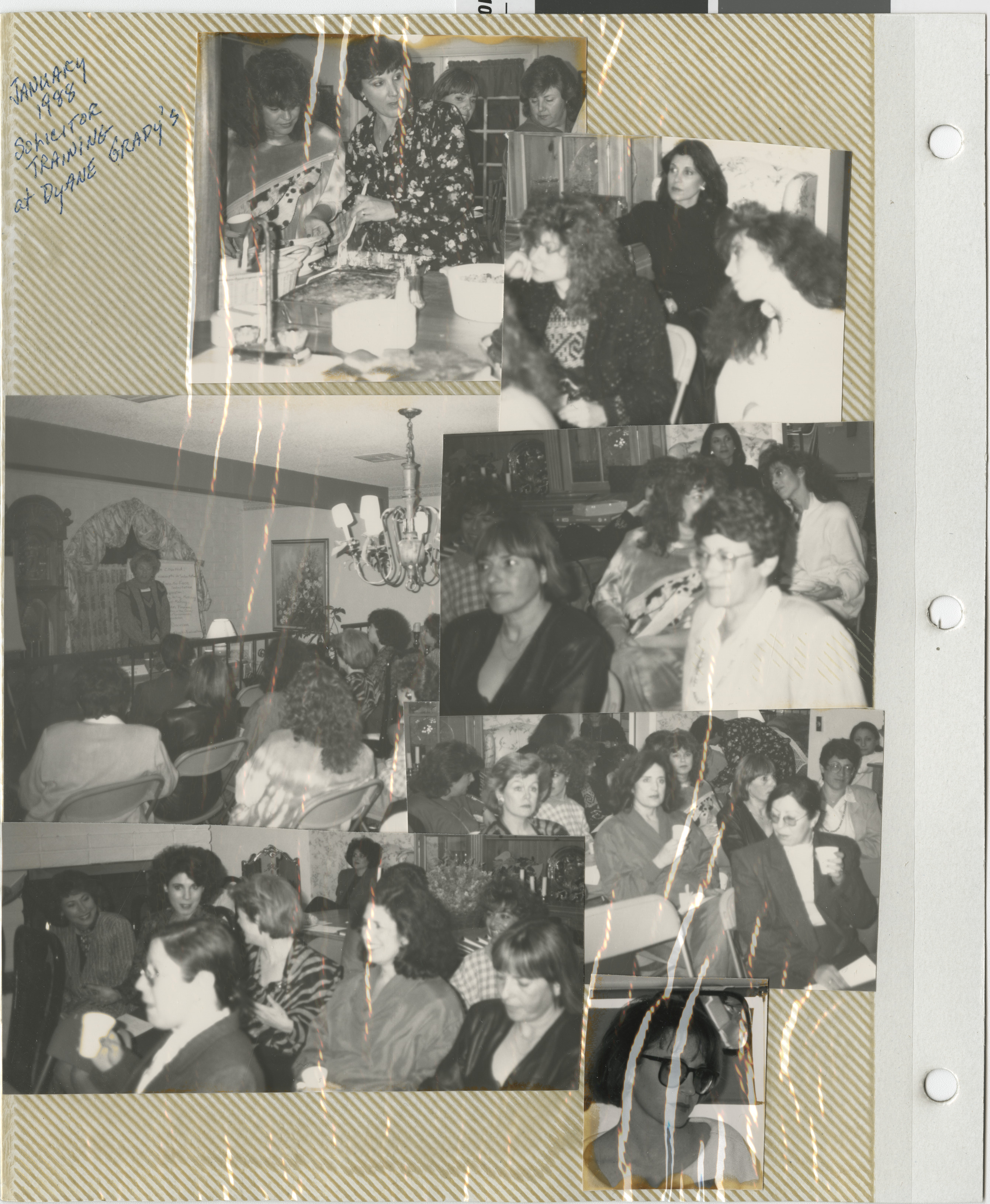 Photo album page: Solicitor training, January 1988, at Dyane Grady's
