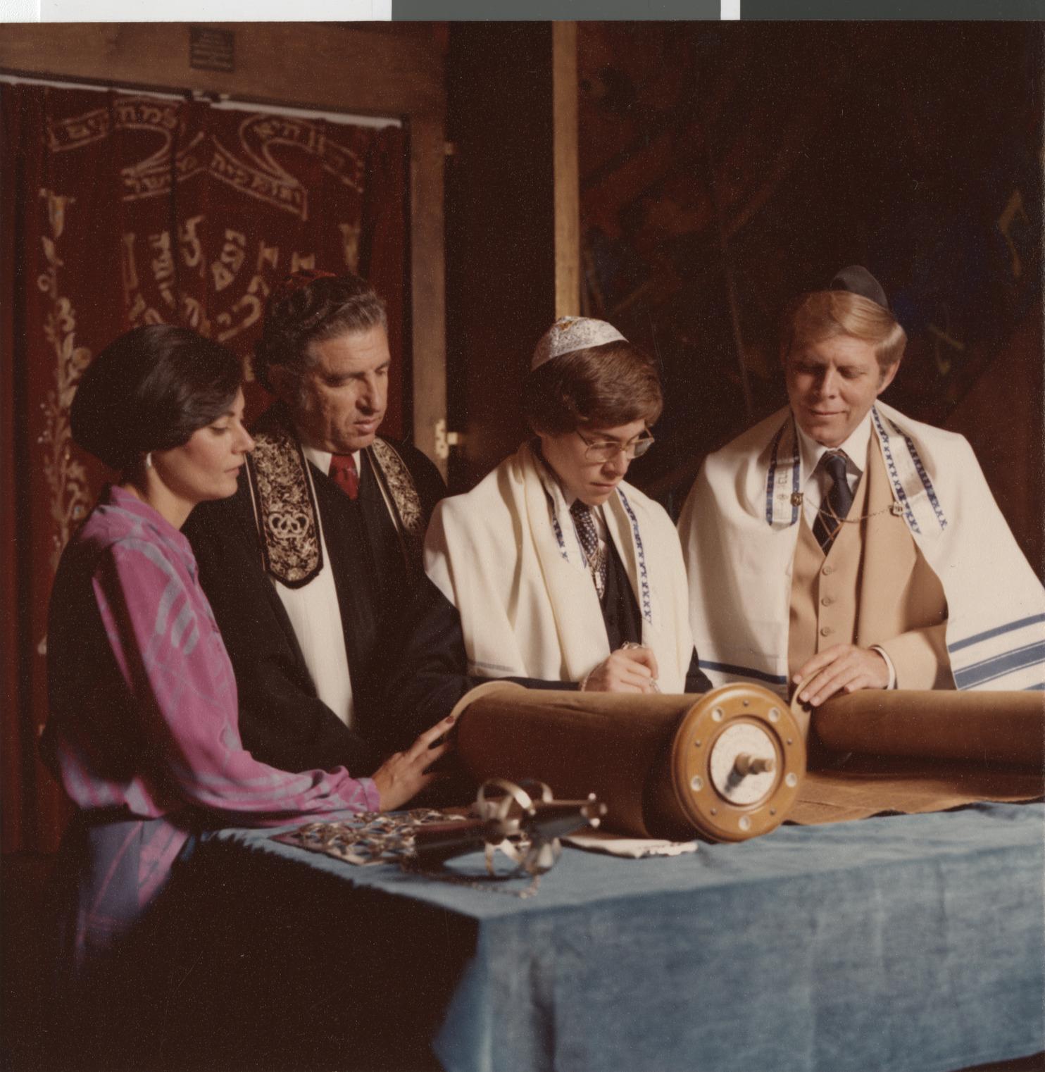 Photograph of Jim Mason's bar mitzvah at Temple Beth Sholom, 1978